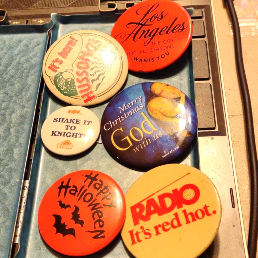 Assorted Vintage Pinback Button Lot - image 1